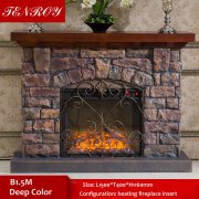 Retro imitation stone decoration heating fireplace mantel