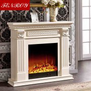 1.2m European antique white fireplace