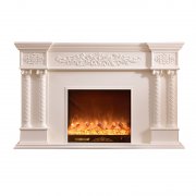Resin carved simulation flame electric fireplace