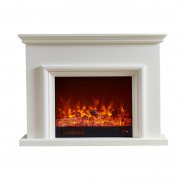 Modern minimalist wood multi color led flame fireplace